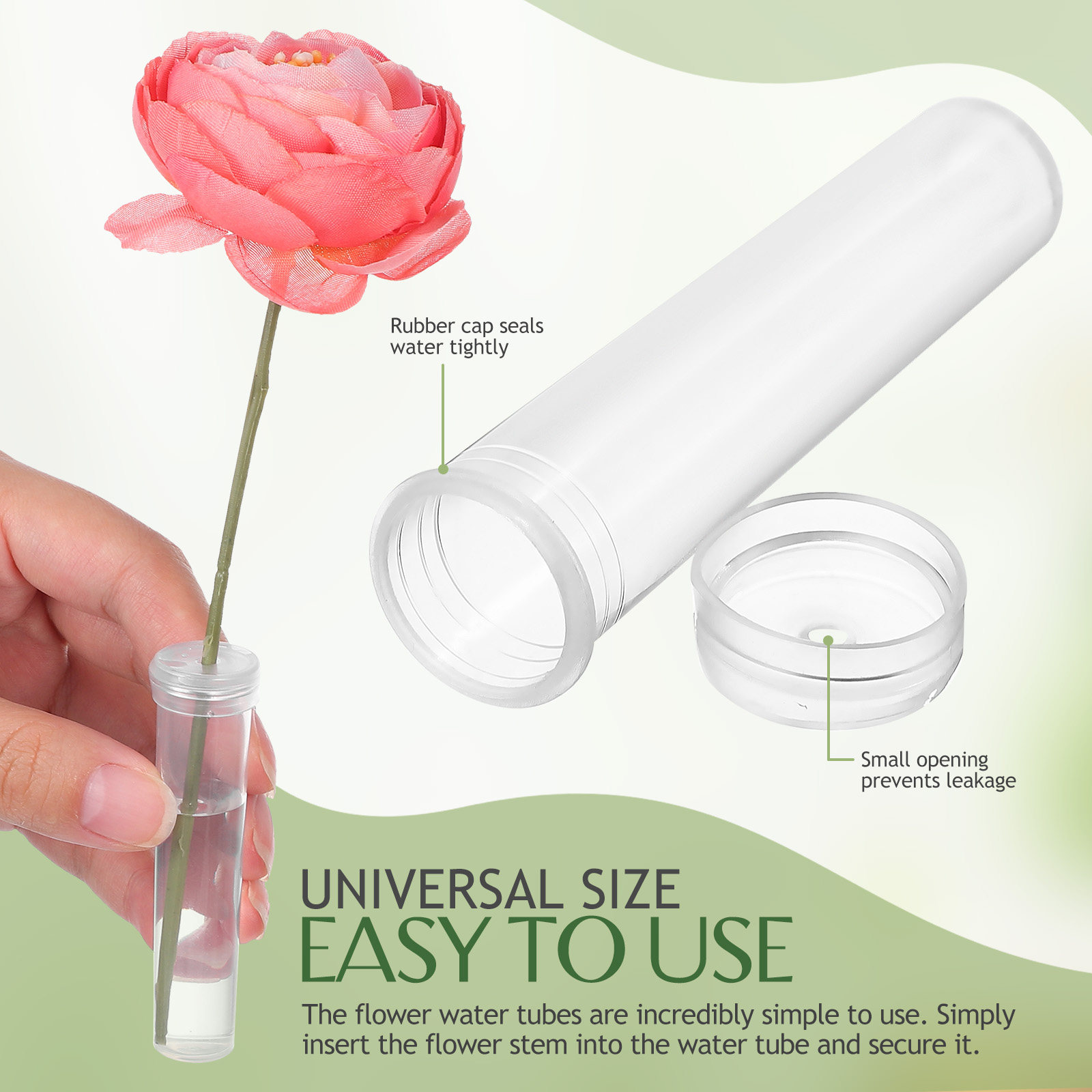 The Florist Supply - 100Pcs Flower Water Tubes Leak Proof