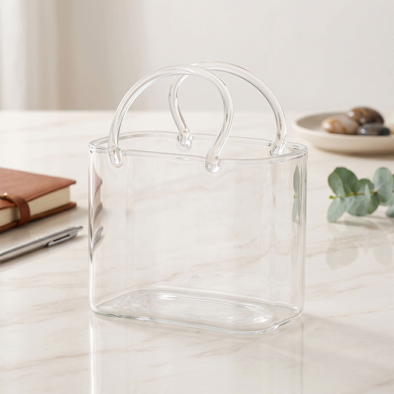 Glass Purse with Glass Straw C - Florist Supply Vases のレビューと価格