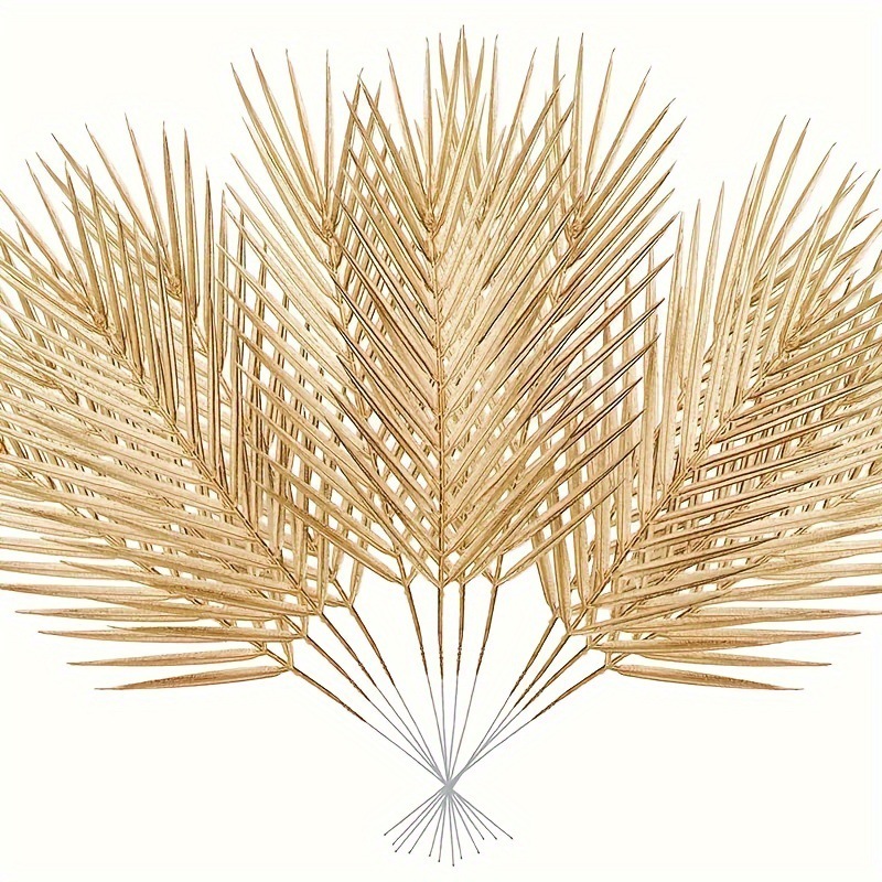 5pcs Golden Artificial Palm Le - Florist Supply Vases のレビューと価格