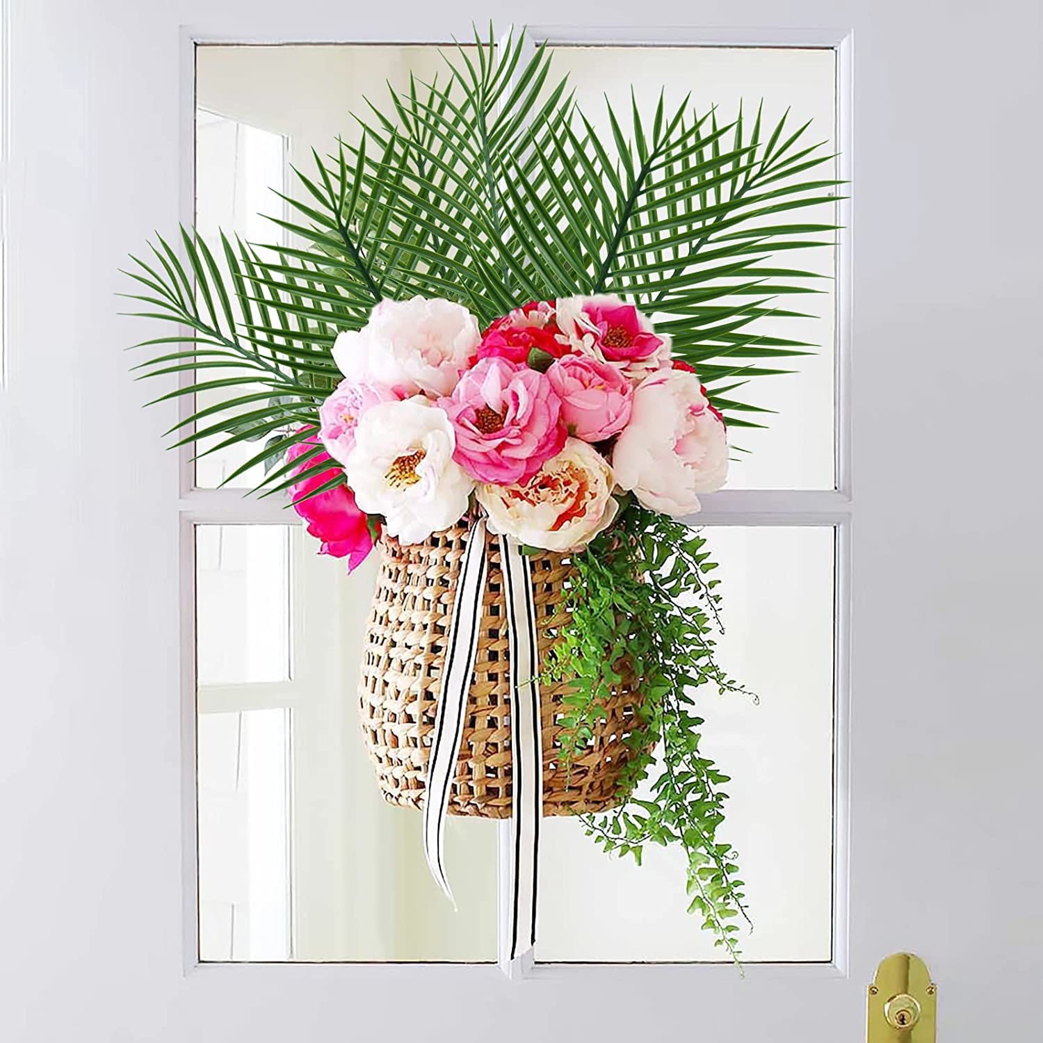 5pcs Golden Artificial Palm Le - Florist Supply Vases のレビューと価格