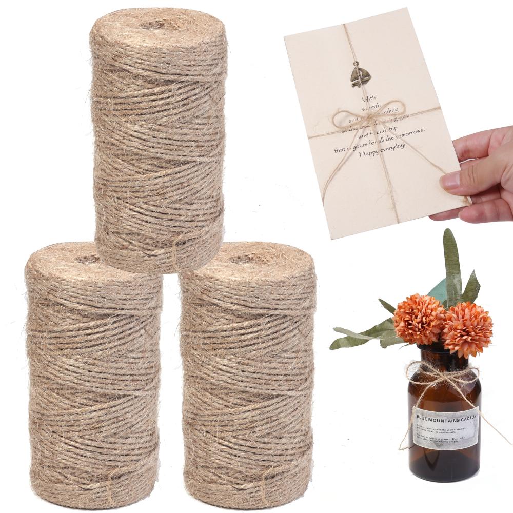 100M 1-3mm Natural Jute Rope S - Twine Jute Natural のレビューと価格
