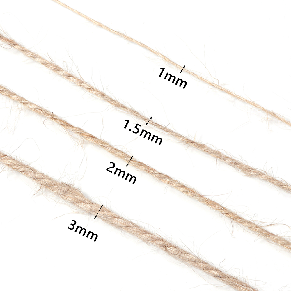 100M 1-3mm Natural Jute Rope S - Twine Jute Natural のレビューと価格