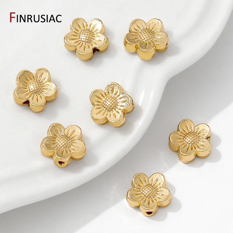 14K Gold Plated Brass Flower S - Flower Supplies のレビューと価格
