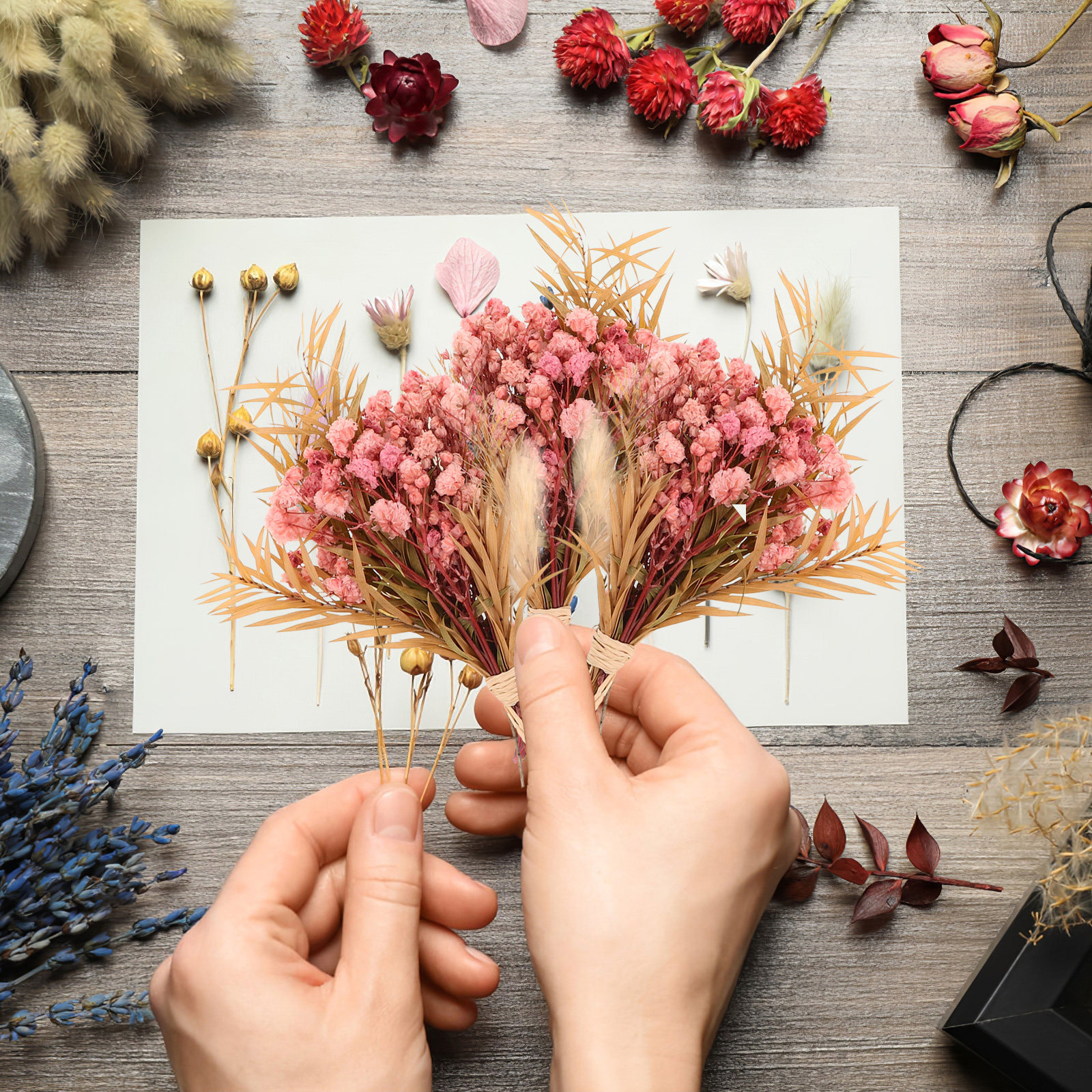 3Pcs Mini Dried Floral Bouquet - Florist Supply Vases のレビューと価格