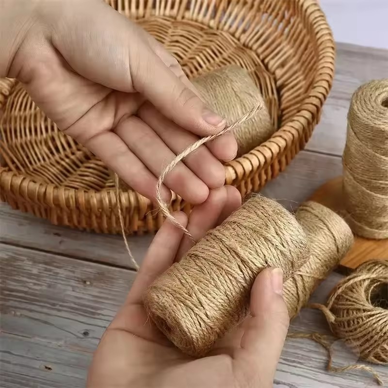 100M Natural Vintage Jute Rope - Twine Jute Natural のレビューと価格