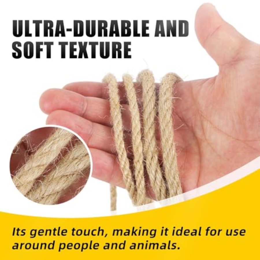 Natural Jute Twine 8MM x 50FT  - Twine Jute Natural のレビューと価格
