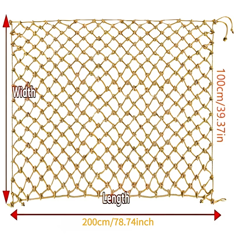 1Pc Hemp Rope Climbing Net Nat - Twine Jute Natural のレビューと価格