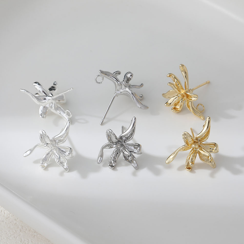 4PCS Dainty Flower Shape Ear S - Flower Supplies のレビューと価格