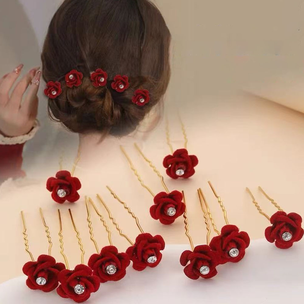 10Pcs Rose Hair Accessories We - Flower Supplies のレビューと価格