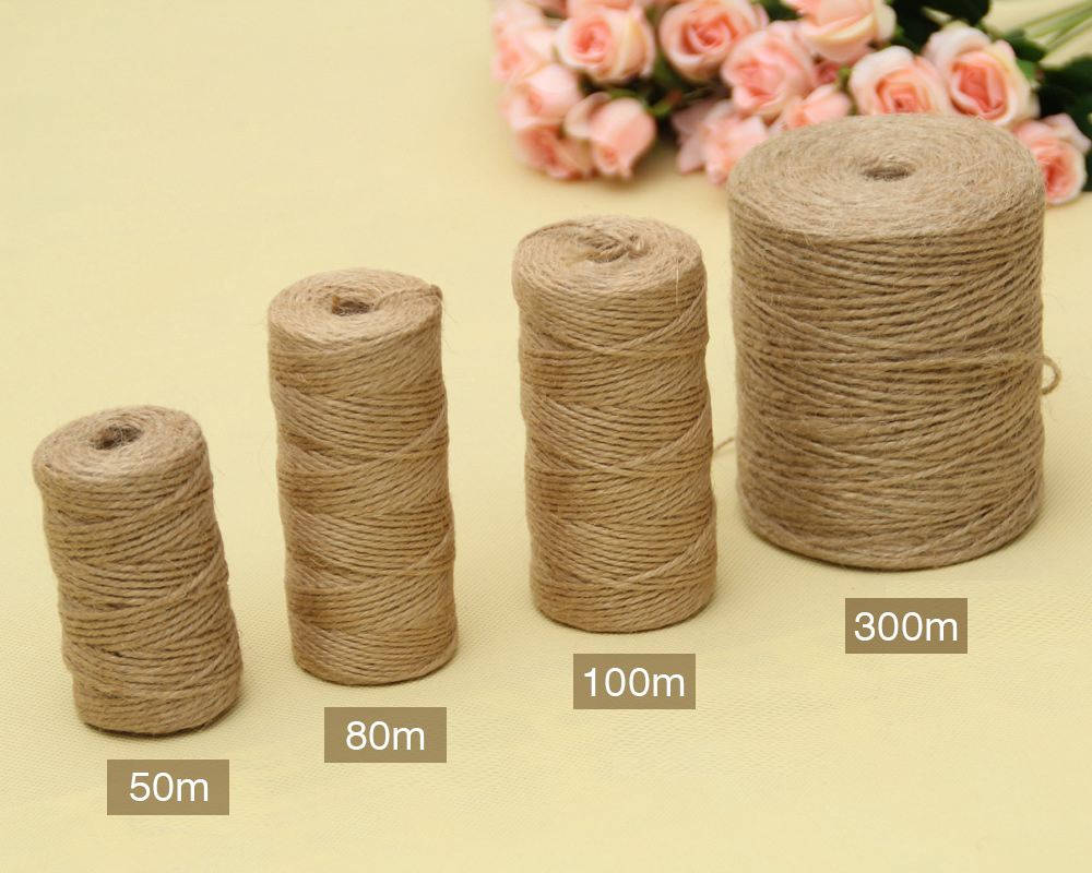 50/80/100Meters Natural Vintag - Twine Jute Natural のレビューと価格