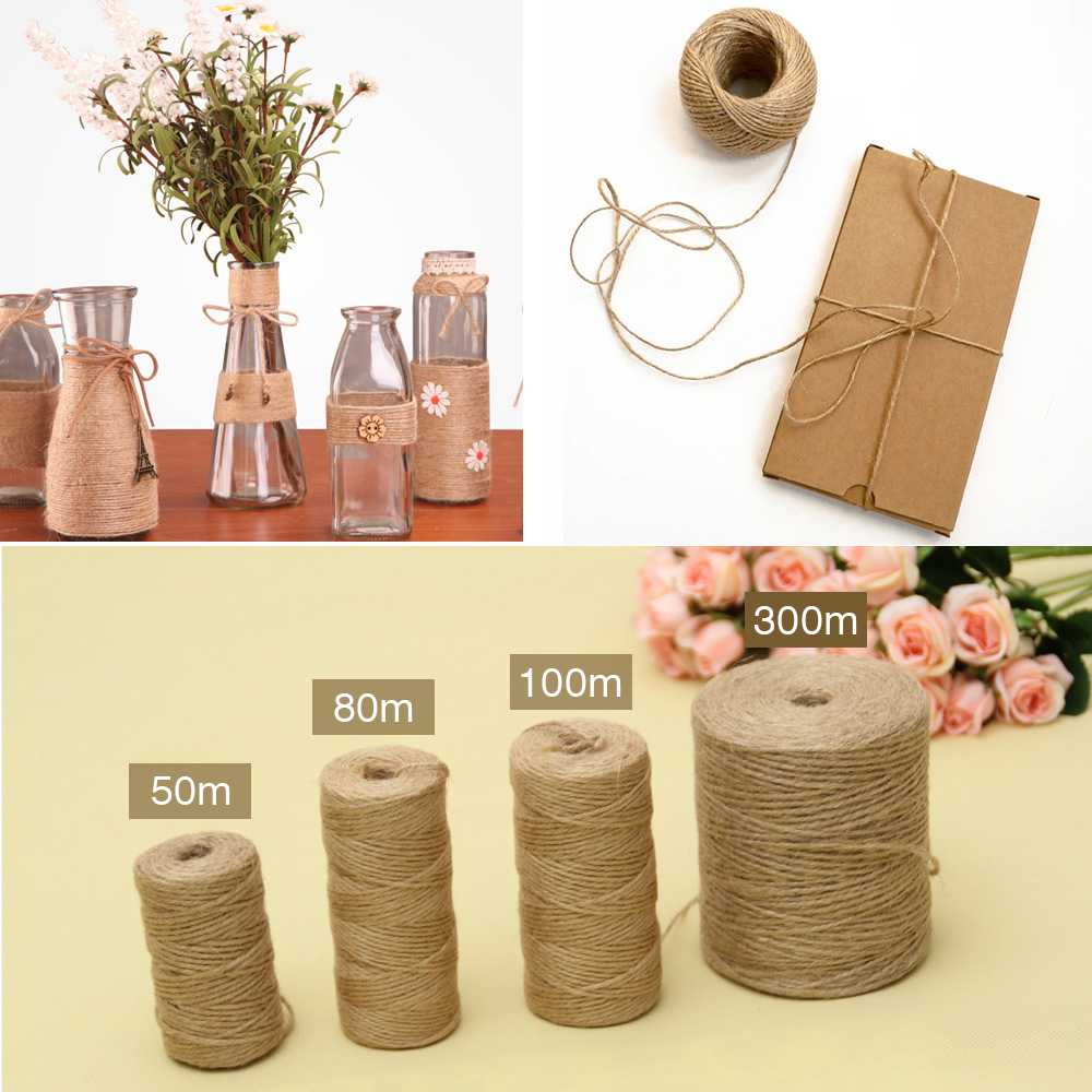 50/80/100Meters Natural Vintag - Twine Jute Natural のレビューと価格