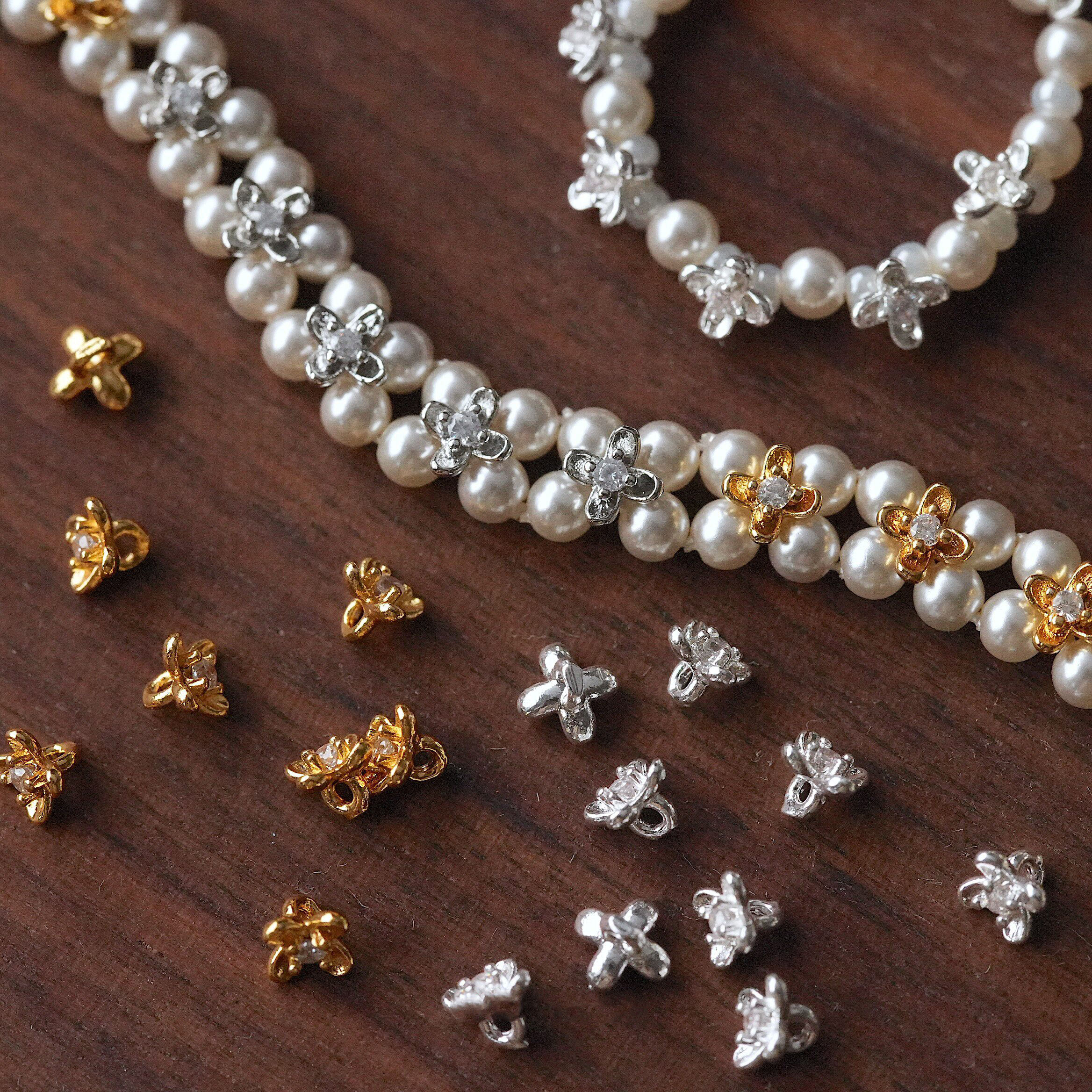 20PCS Gold Plated Brass Mini Z - Flower Supplies のレビューと価格