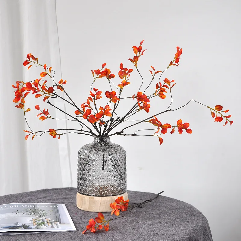 57cm Red Leaf Artificial Flowe - Florist Supply Vases のレビューと価格