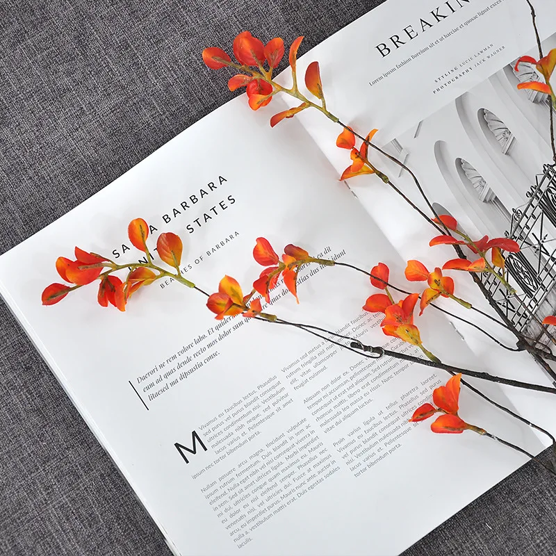 57cm Red Leaf Artificial Flowe - Florist Supply Vases のレビューと価格