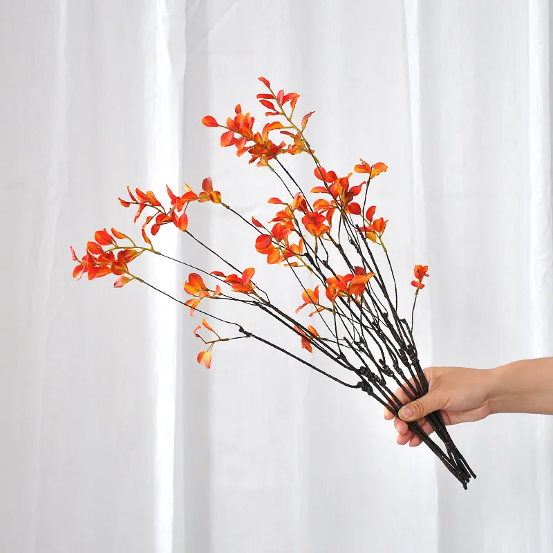 57cm Red Leaf Artificial Flowe - Florist Supply Vases のレビューと価格