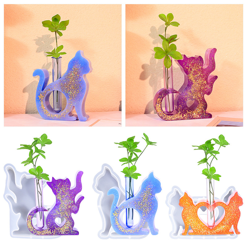 Cat Shaped Resin Molds Vase Si - Florist Supply Vases のレビューと価格