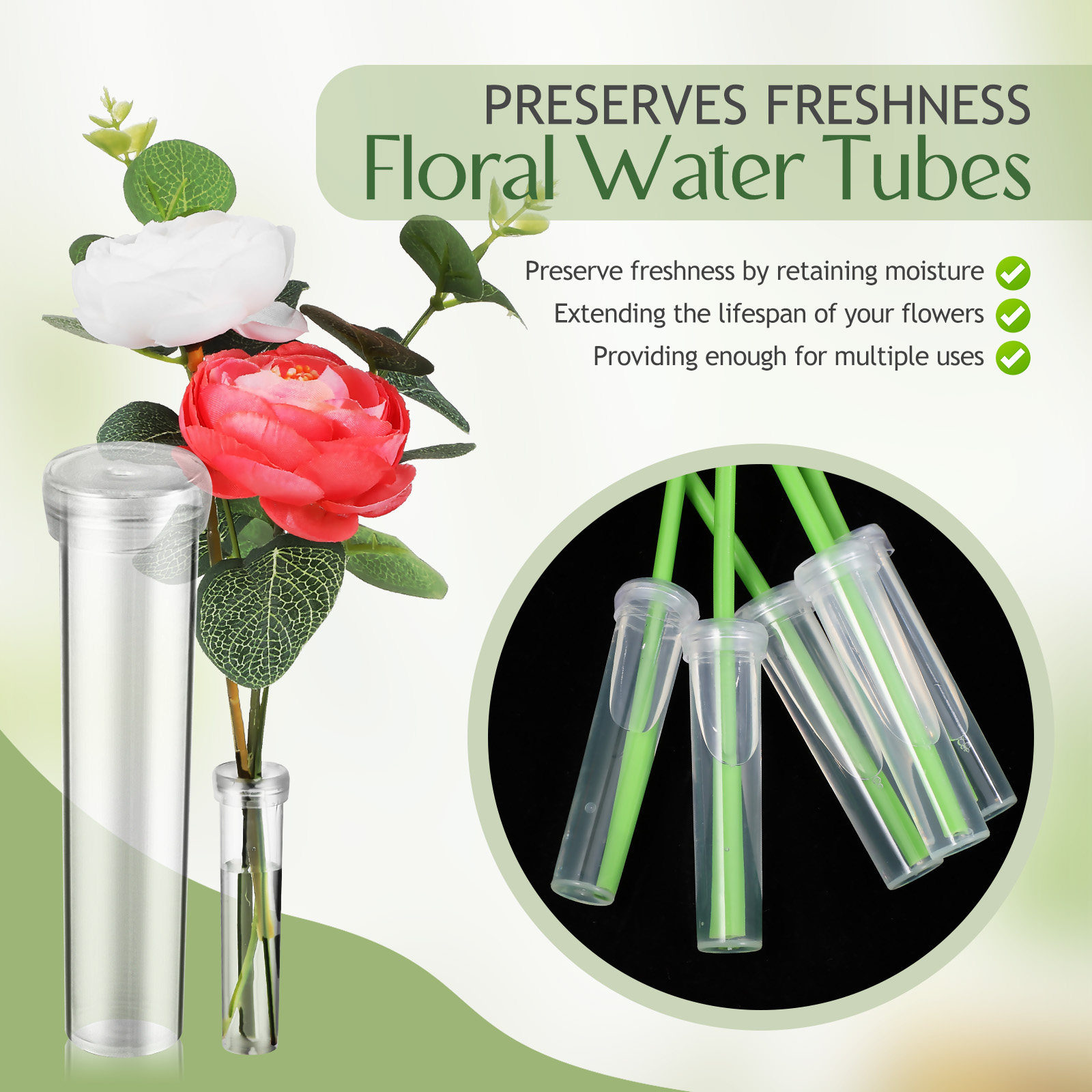 100Pcs Flower Water Tubes Leak - The Florist Supply のレビューと価格