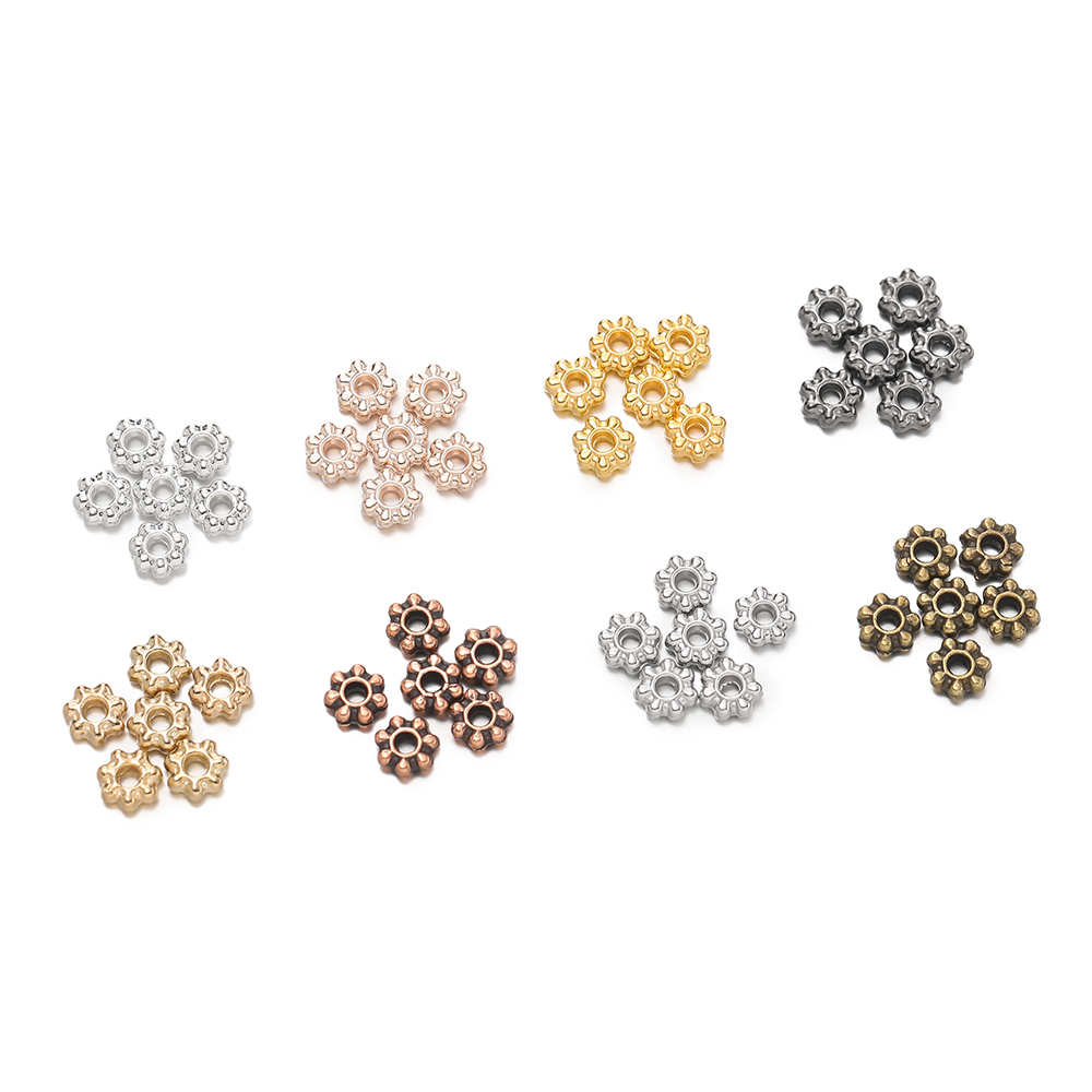 200Pcs 4/6mm Alloy Snowflake B - Flower Supplies のレビューと価格
