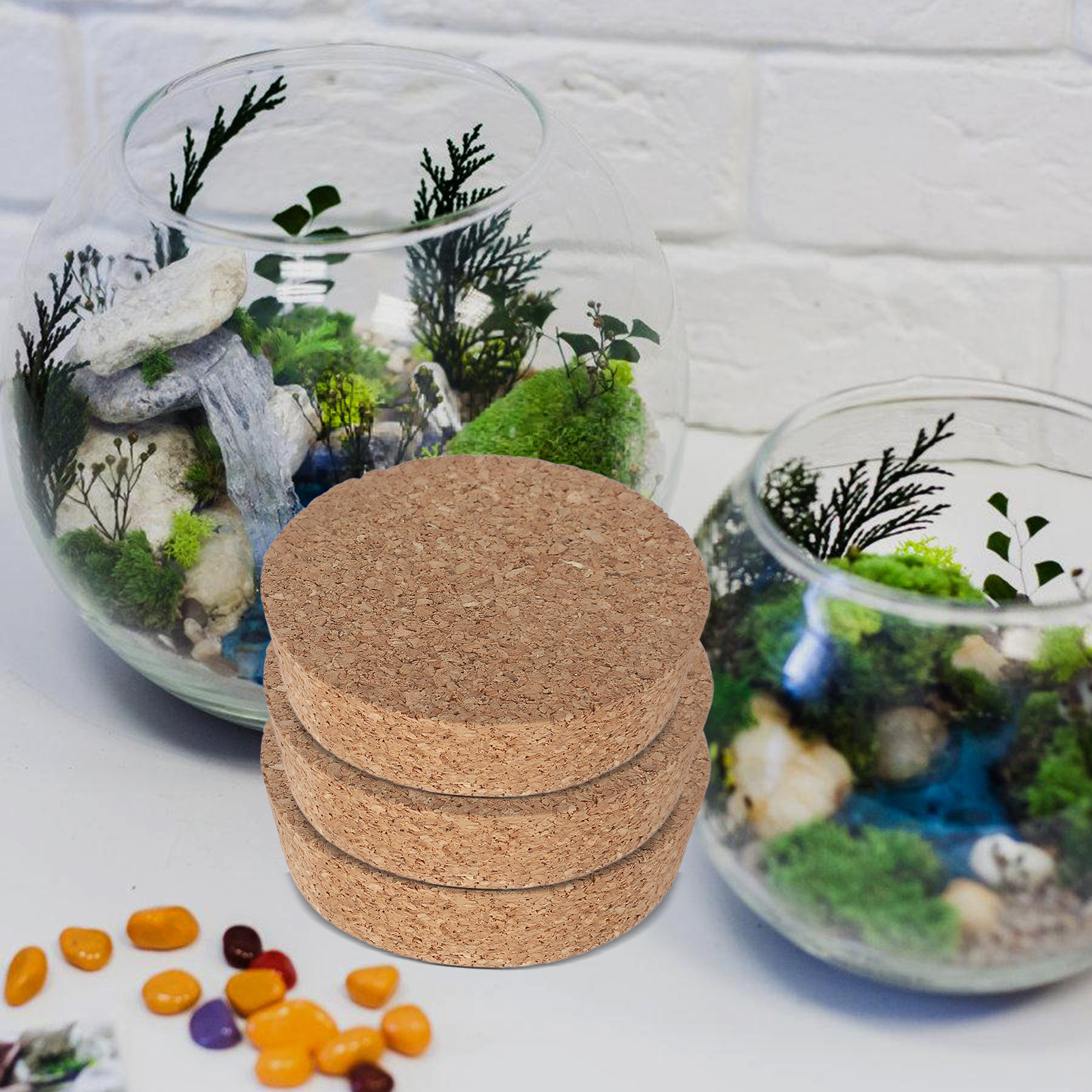 6 pcs Cork Lids For Glass Flow - Florist Supply Vases のレビューと価格