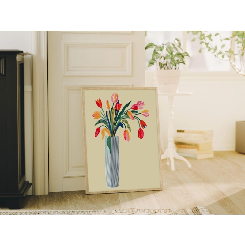 2pcs Tulip Flowers Canvas Wall - Florist Supply Vases のレビューと価格