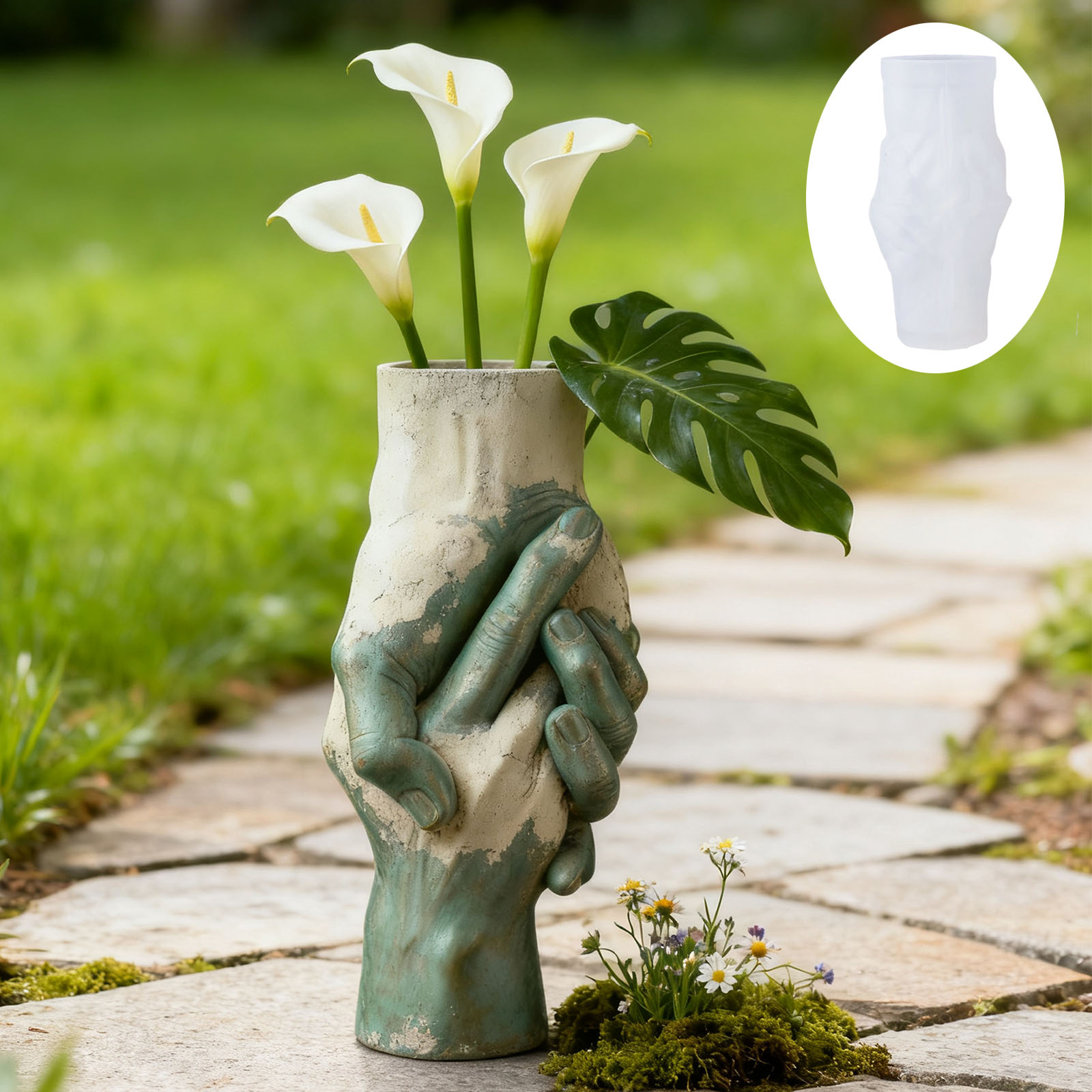 Artistic Hand-in-Hand Vase Sil - Florist Supply Vases のレビューと価格