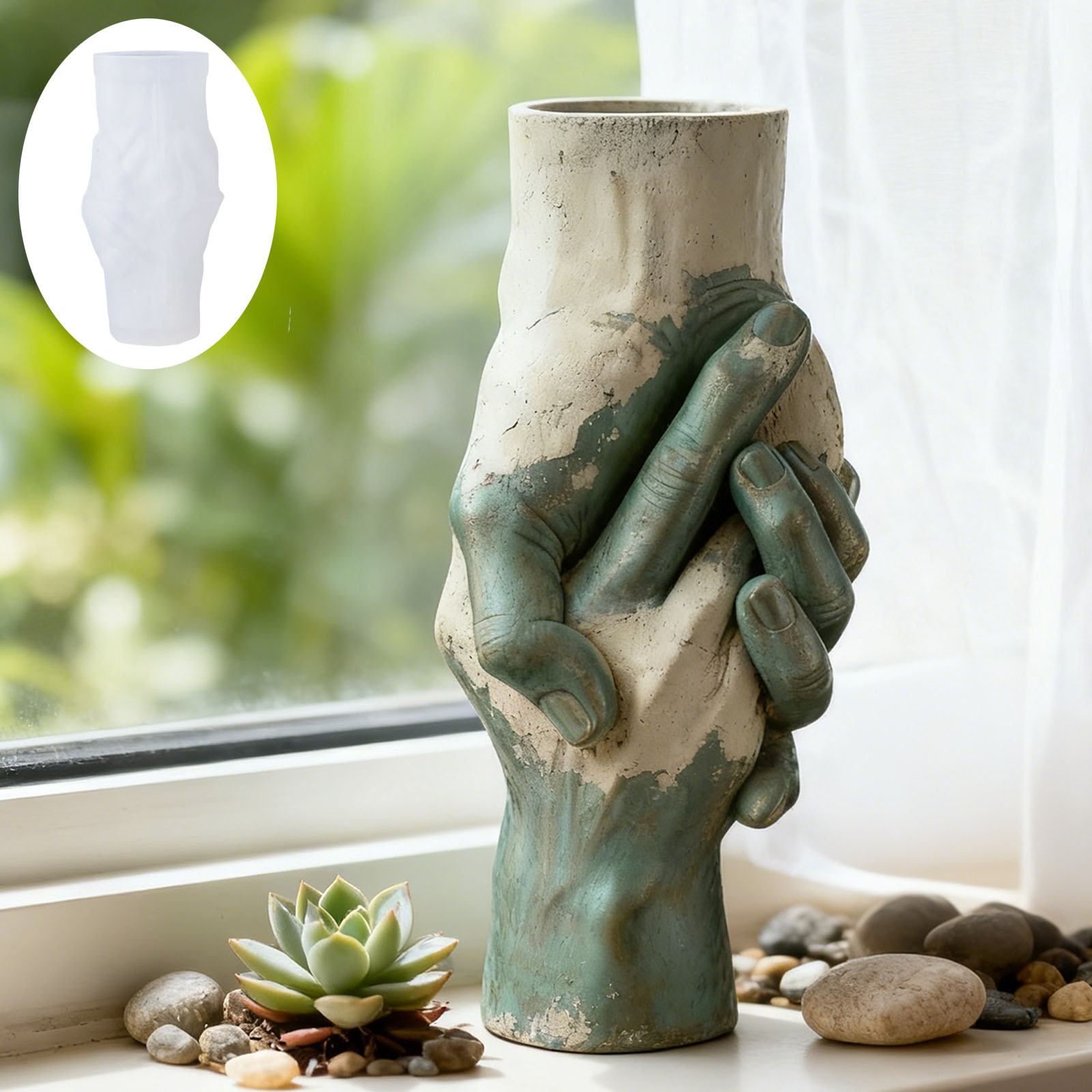 Artistic Hand-in-Hand Vase Sil - Florist Supply Vases のレビューと価格
