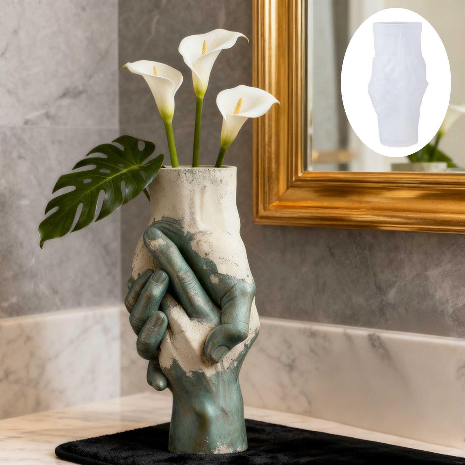 Artistic Hand-in-Hand Vase Sil - Florist Supply Vases のレビューと価格