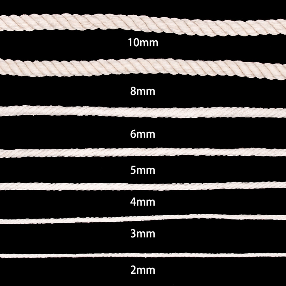 1mm-10mm 100% Cotton Macrame C - Twine Jute Natural のレビューと価格