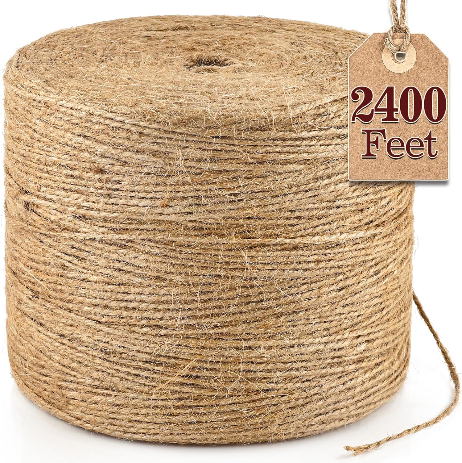 Natural Jute Twine 2400ft for  - Twine Jute Natural のレビューと価格